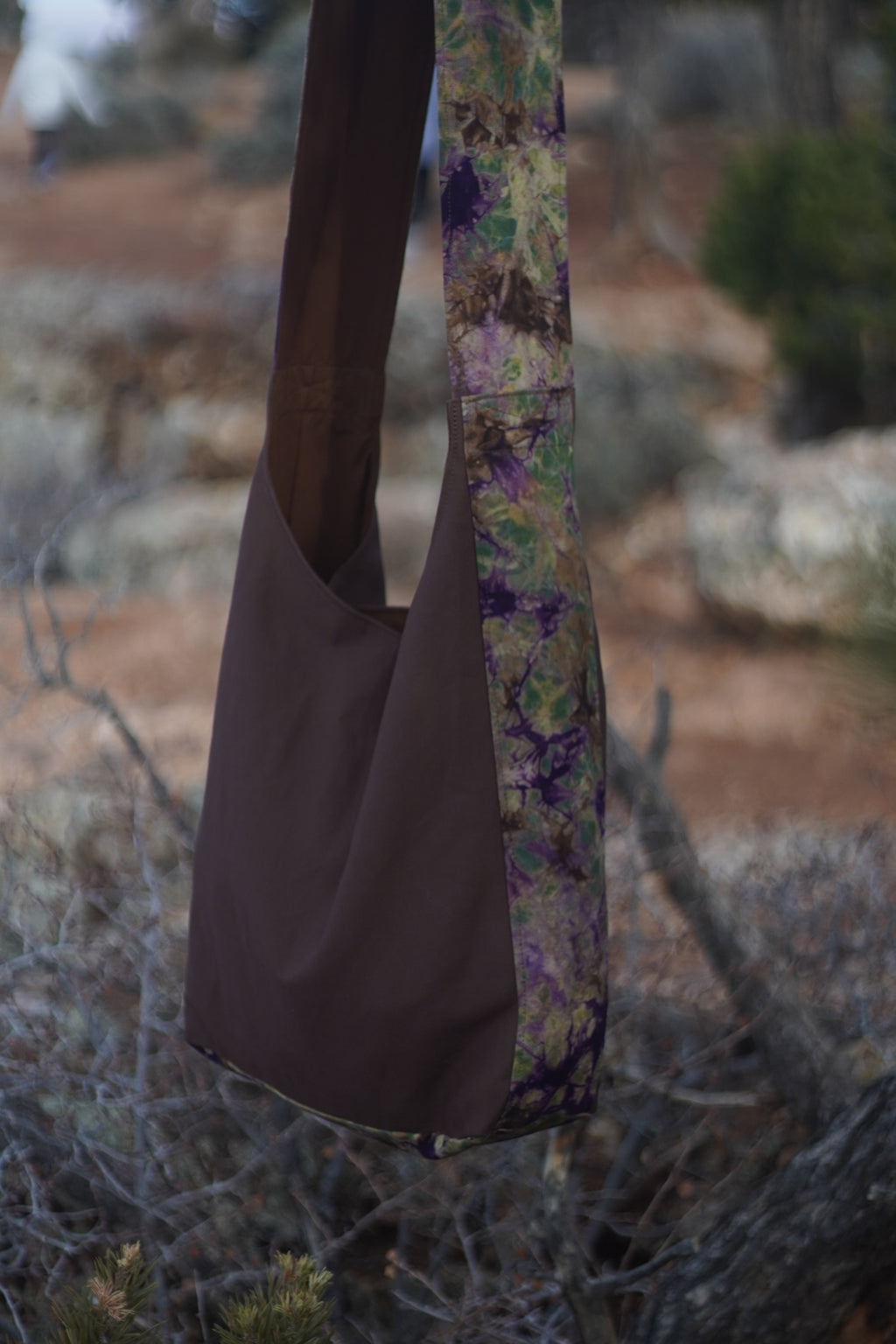 Hand dyed shoulder bag