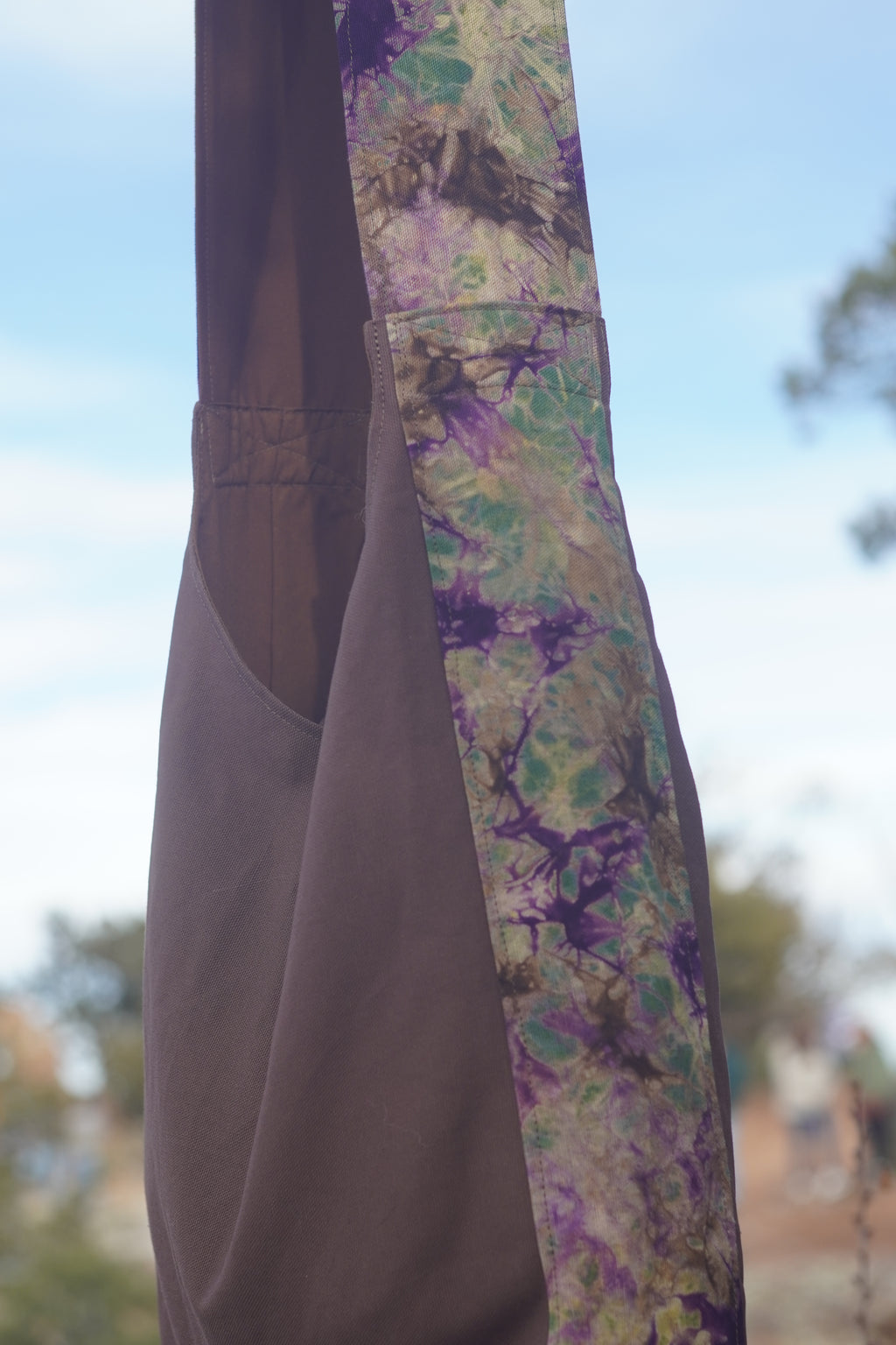 Hand dyed shoulder bag